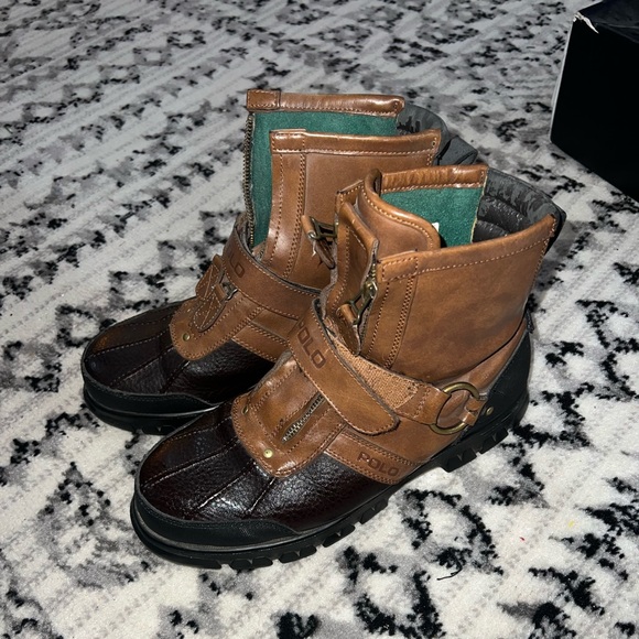 Brown polo boots with the zippers - Picture 2 of 6